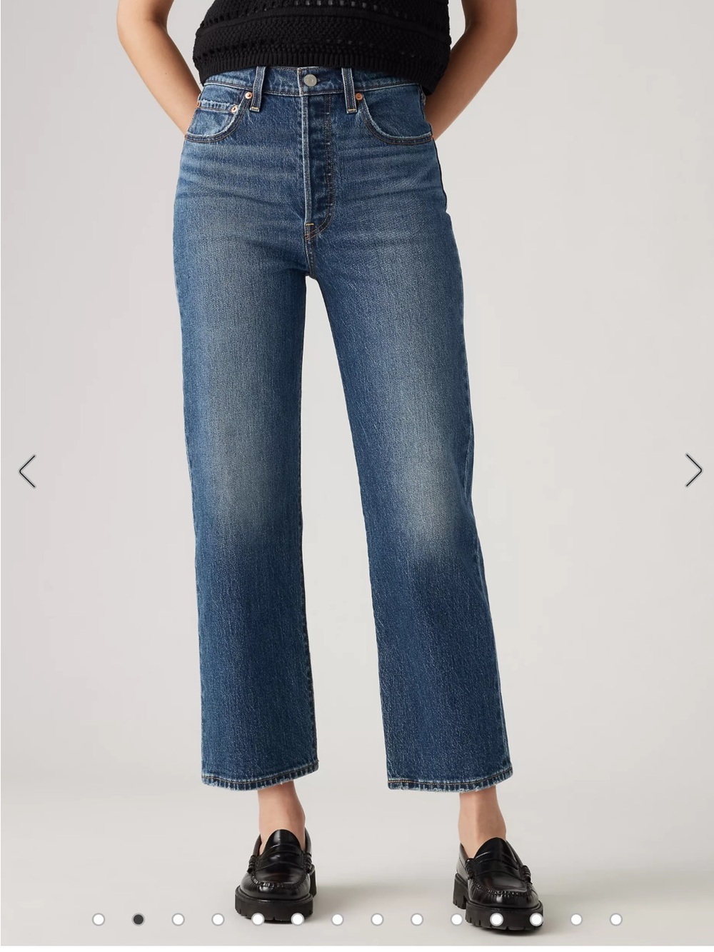 Levis Premium Denim Ribcage Straight Ankle Jeans Women’s size 32 NWOT
